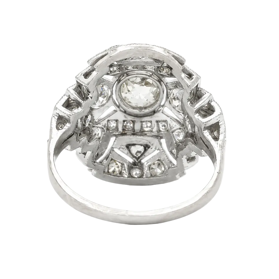 Bague Dôme en platine et diamants
