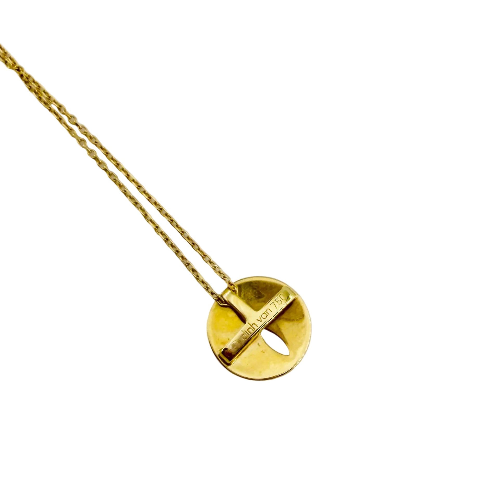 Collier Pendentif DINH VAN "Punaise" en or jaune et diamant