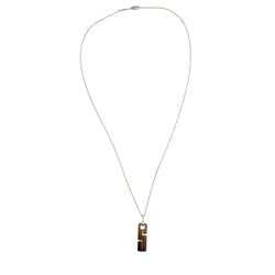Collier Pendentif DINH VAN "Seventies" en or blanc et diamants