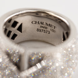 Bague Bandeau CHAUMET "Liens XL" en or blanc et diamants