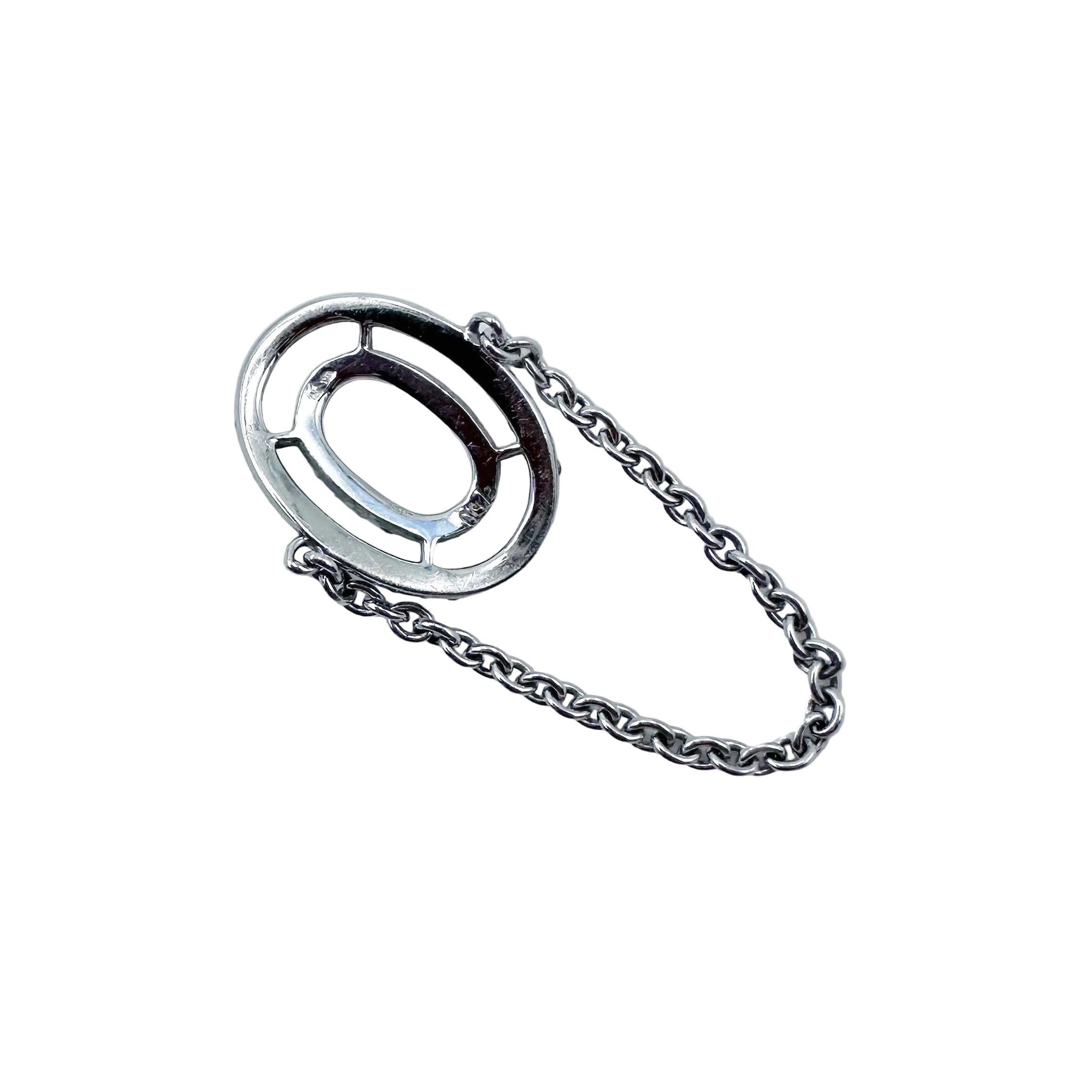 Bague Chaîne en or blanc et diamants