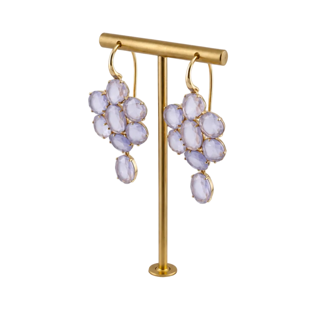 Boucles d'oreilles Pendantes POMELLATO en or jaune et pierres de Capri