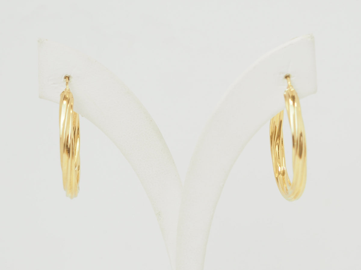 Boucles d'oreilles Créoles en or jaune