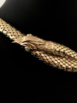 Collier Tubogas en or jaune et diamants