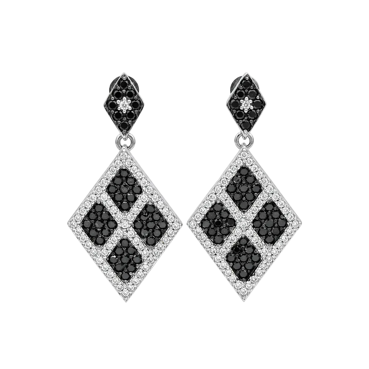 Boucles d’oreilles en or blanc et diamants