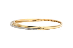 Bracelet Jonc en or jaune et diamants