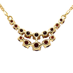 Collier Pendentif en or jaune et grenats