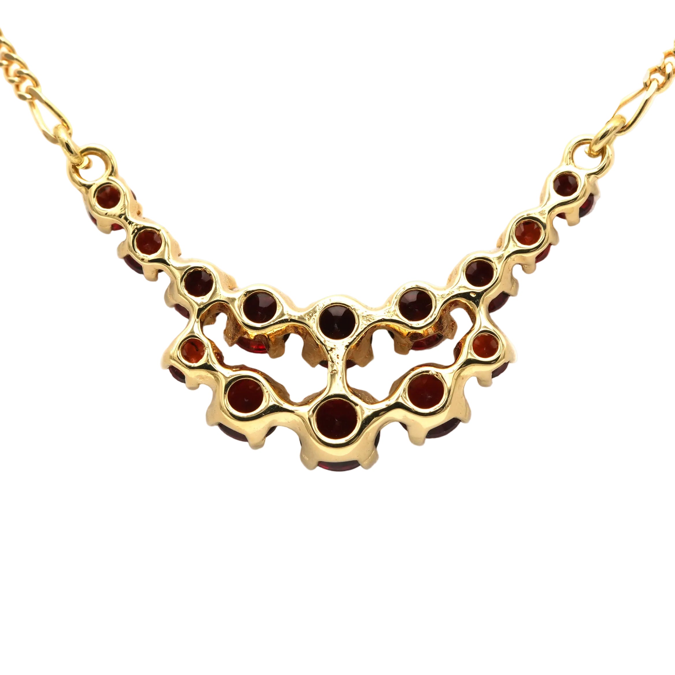Collier Pendentif en or jaune et grenats