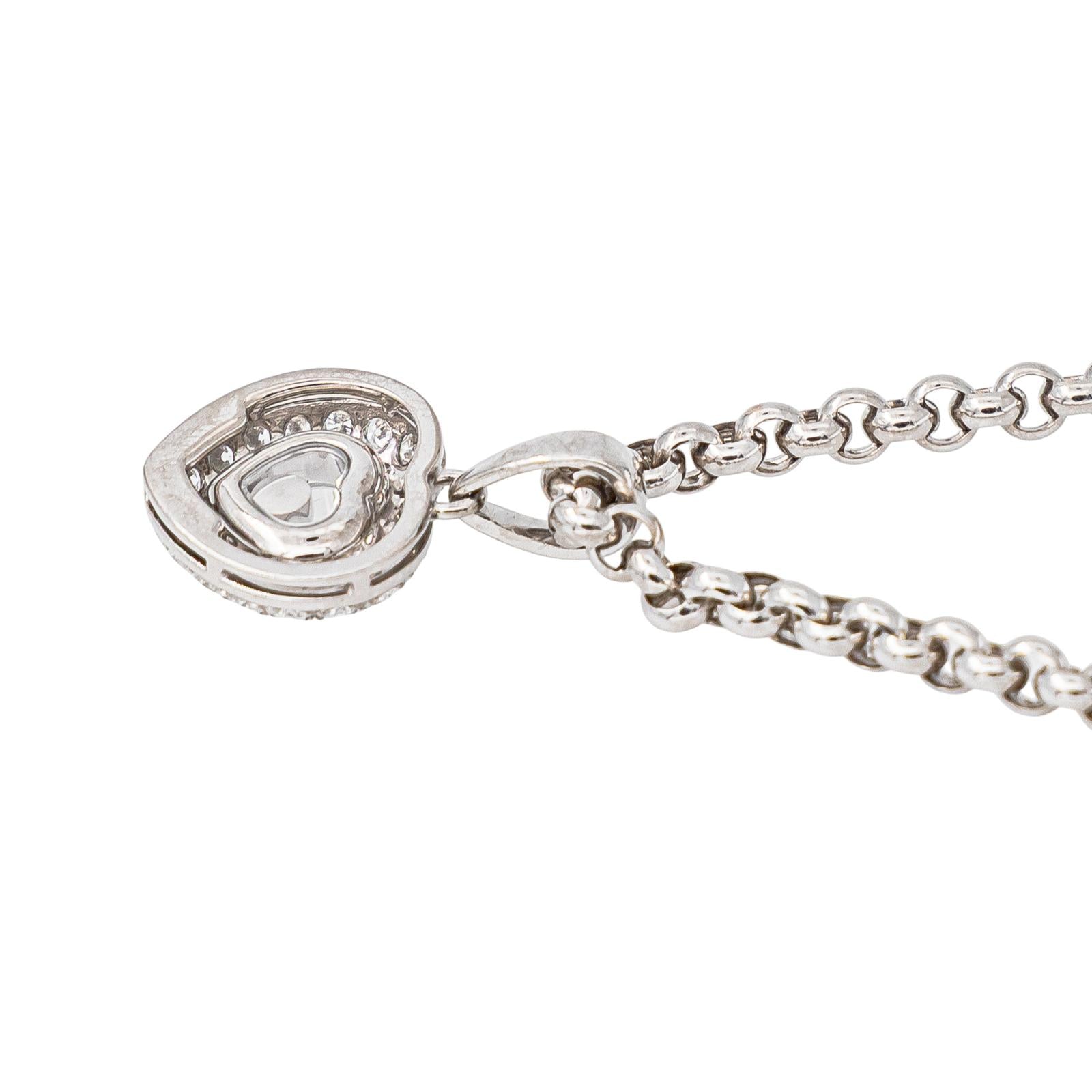 Chopard Collier Happy Diamonds Or blanc Diamant