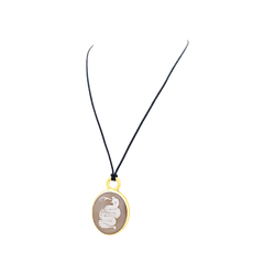 Pendentif Pomellato, "Eva", or rose, camée coquille.