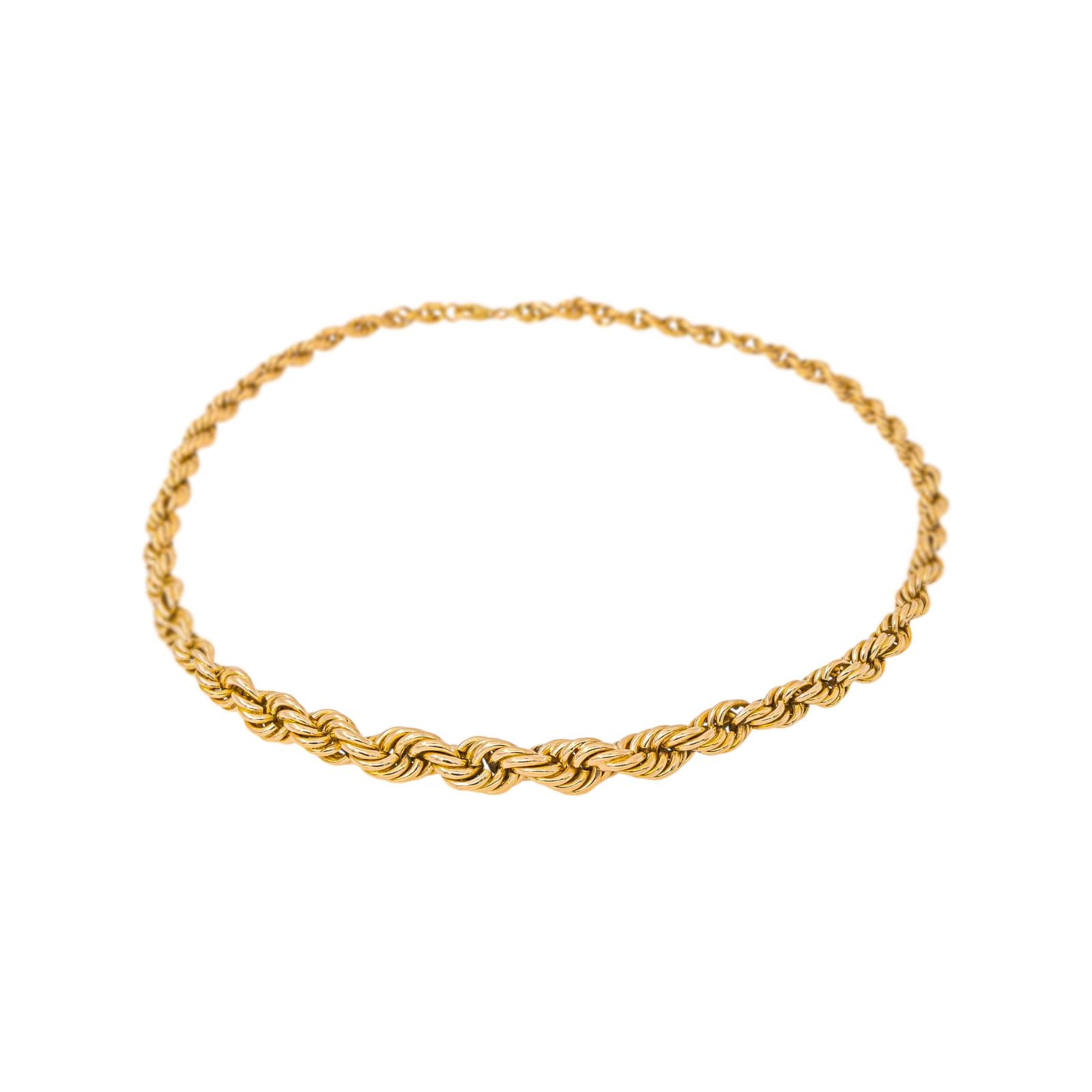 Collier Maille corde Or rose