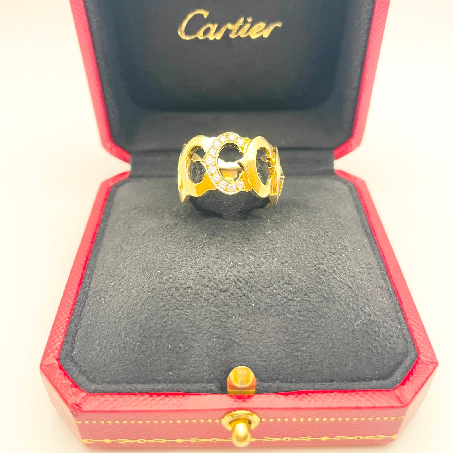 Bague Bandeau CARTIER en or jaune et diamants
