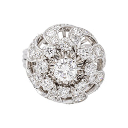 Bague Dôme Platine Diamant
