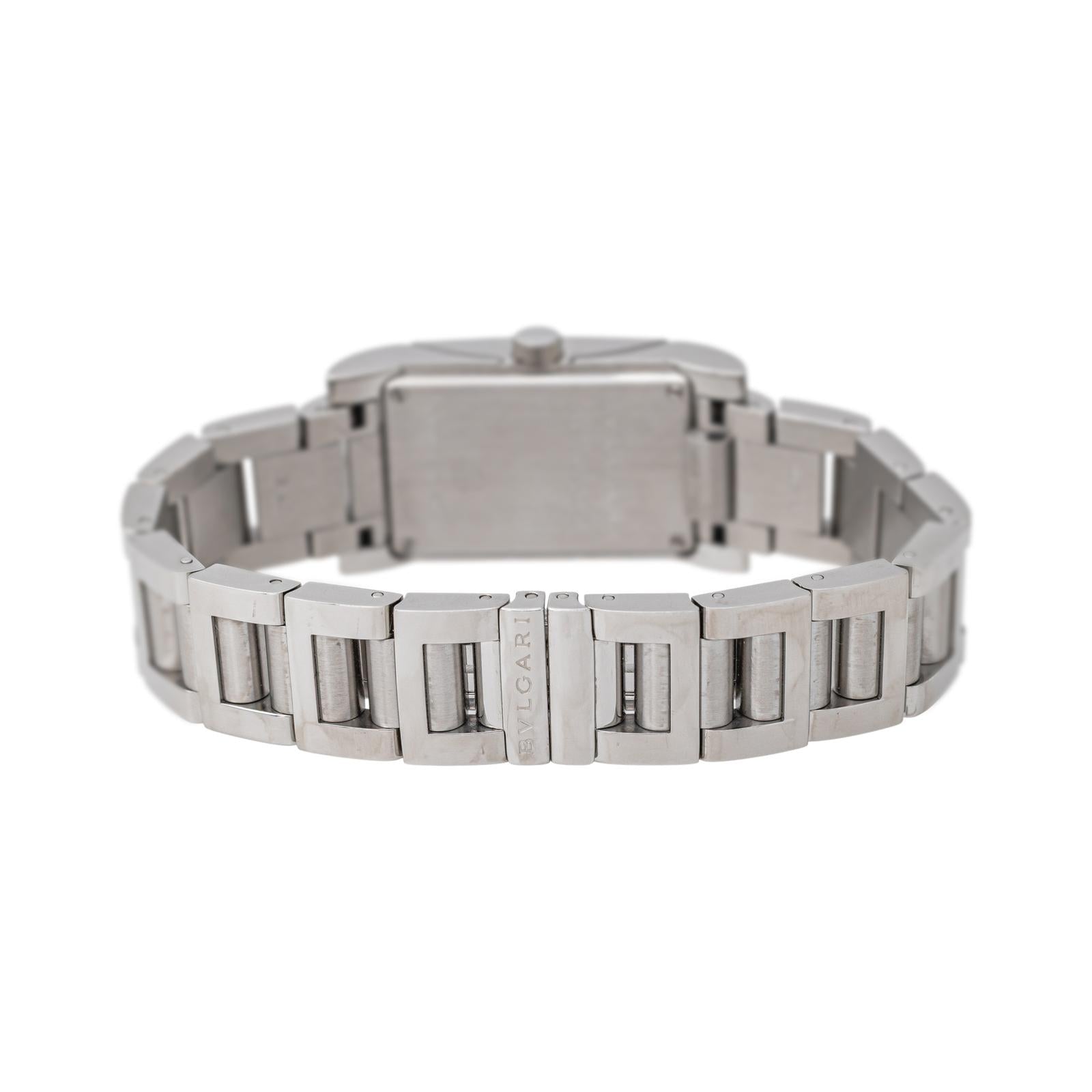 Montre BULGARI Rettangolo en acier