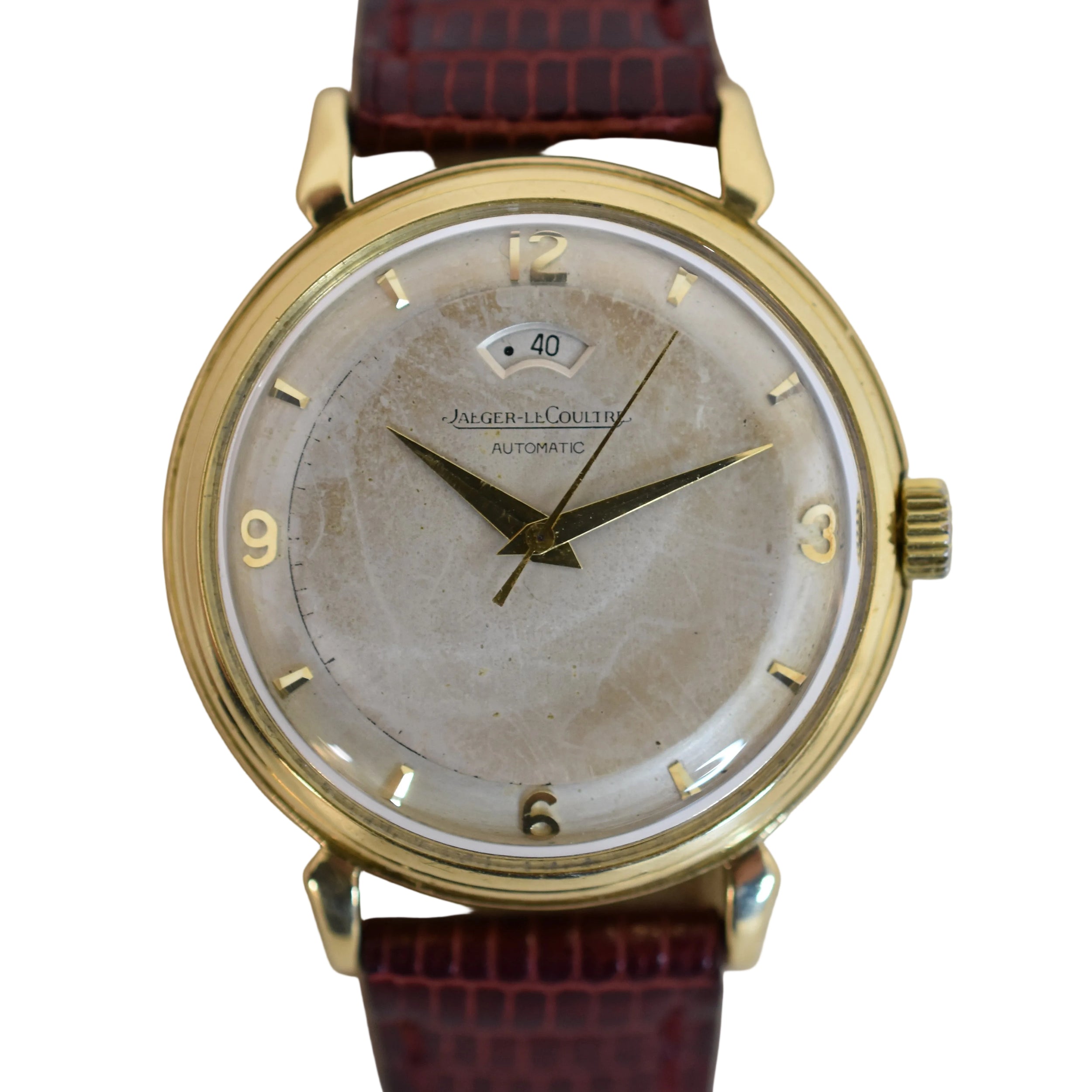 Montre JAEGER-LECOULTRE Power Reserve en or jaune et cuir