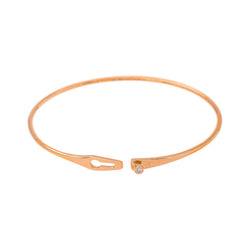 Bracelet Jonc DINH VAN "Serrure" en or rose et diamant