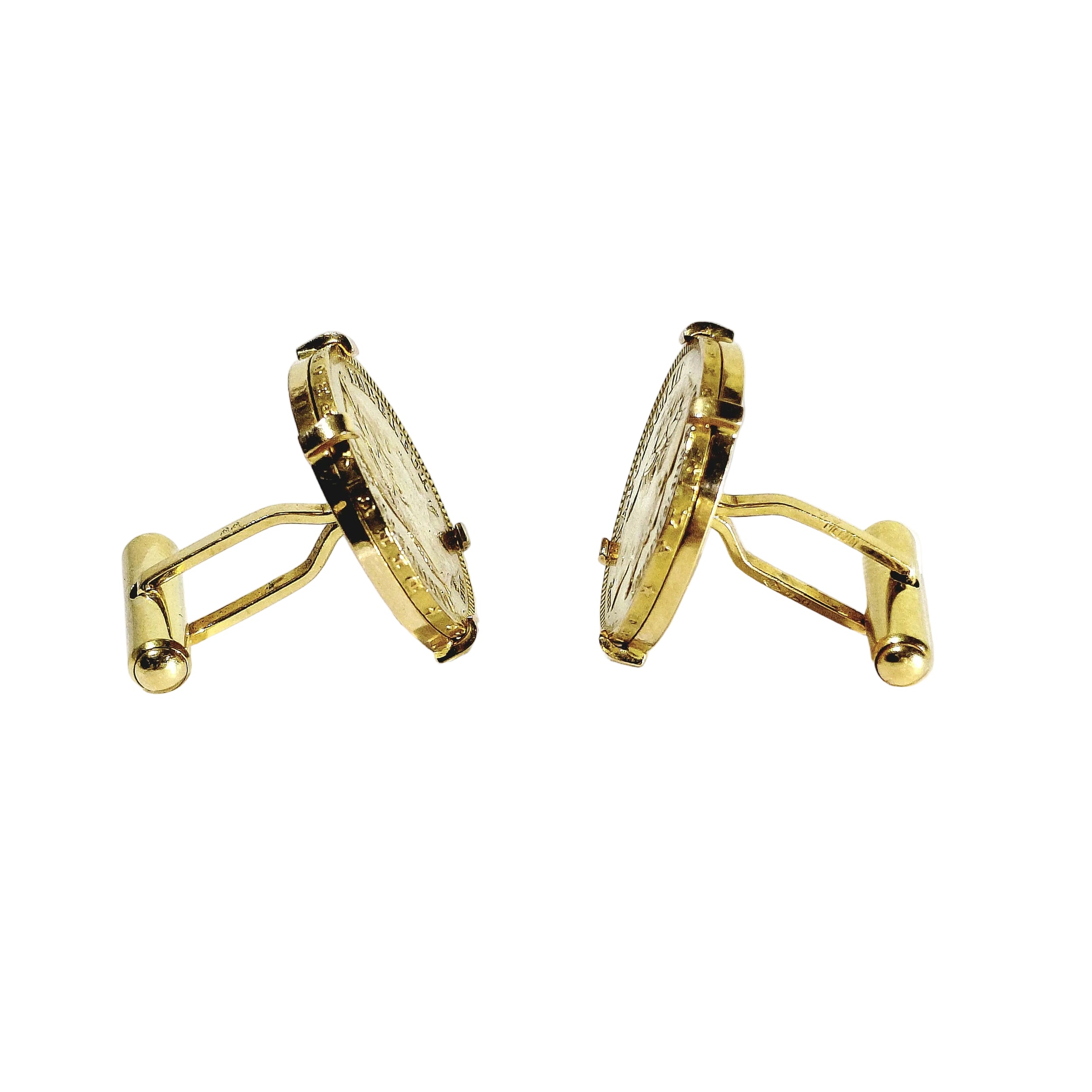 Boutons de manchette en or jaune