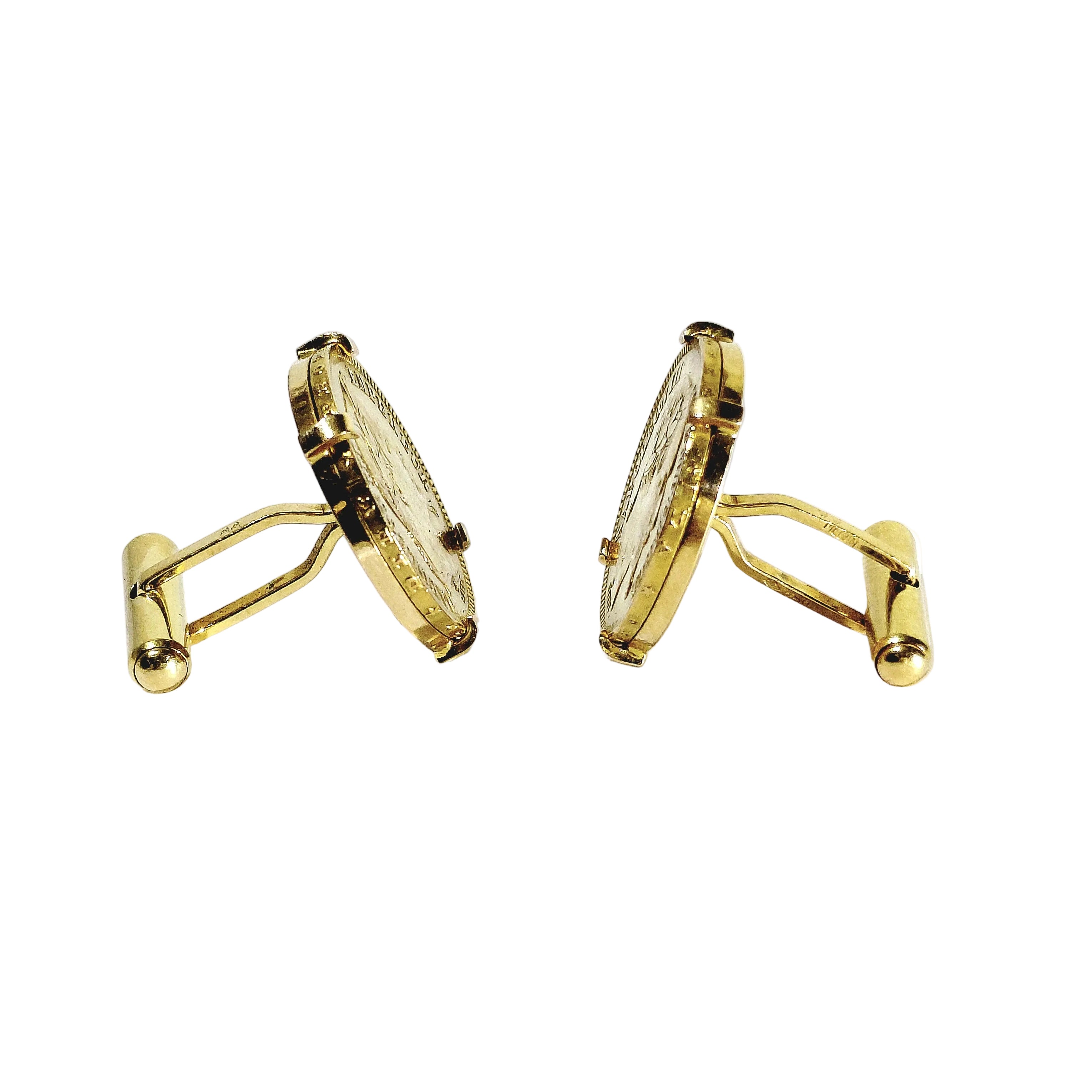 Boutons de manchette en or jaune