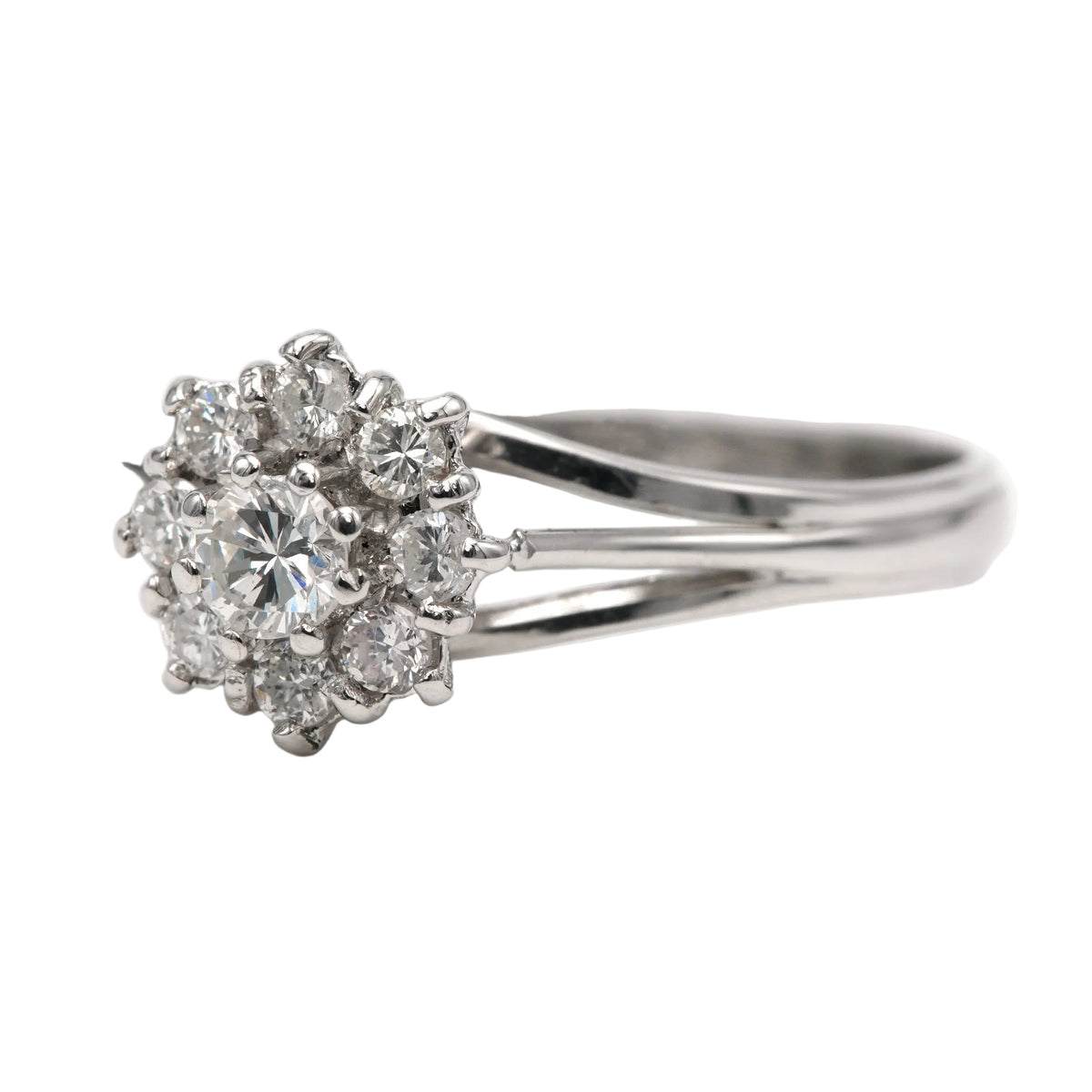 Bague Marguerite en or blanc et diamants