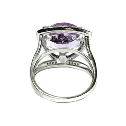 Bague Solitaire MAUBOUSSIN "Mes coules à toi" en or blanc, améthyste et diamants