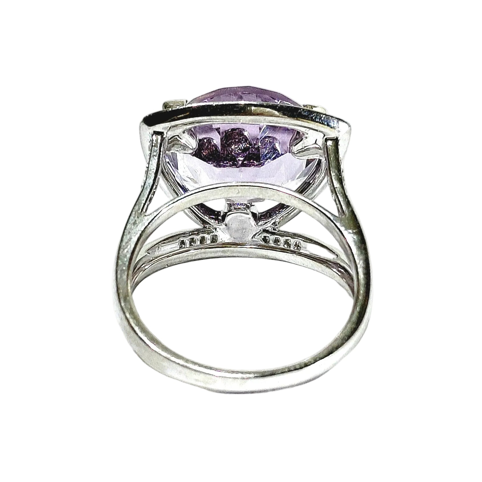 Bague Solitaire MAUBOUSSIN "Mes coules à toi" en or blanc, améthyste et diamants