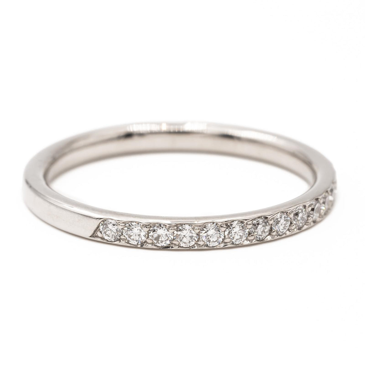 Bague Demi alliance Or blanc Diamant