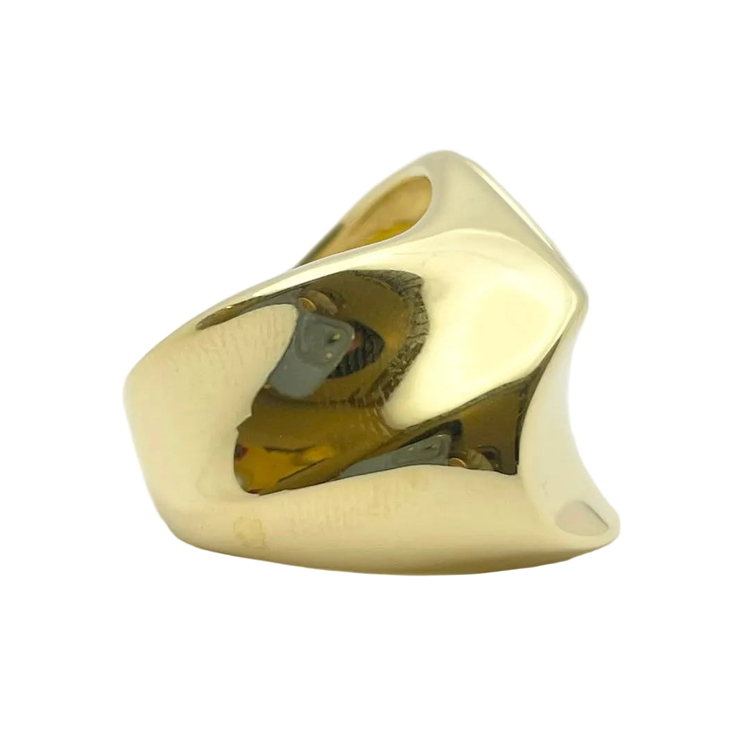 Bague Chevalière en or blanc, or jaune et diamants