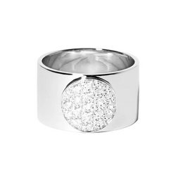 Bague Bandeau DINH VAN "Anthéa" en or blanc et diamants