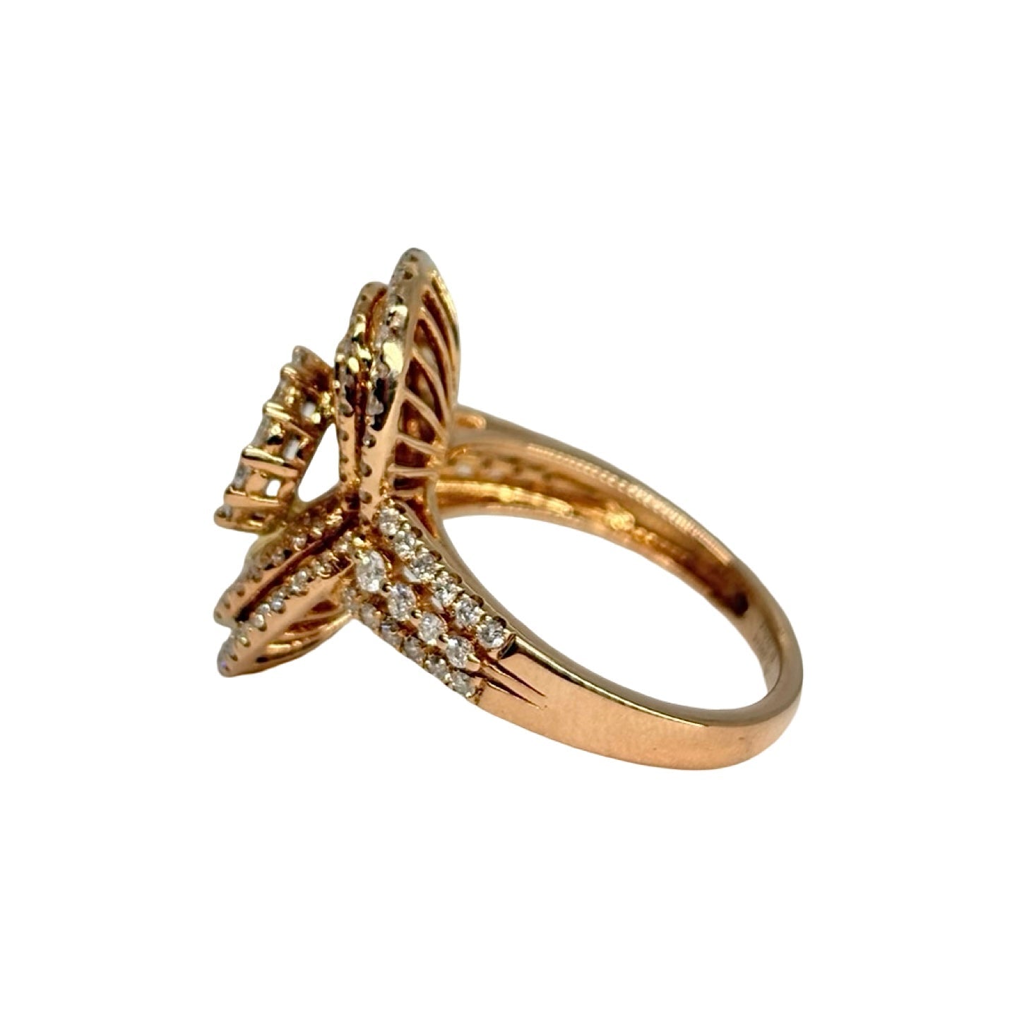 Bague Pavée en or rose et diamants