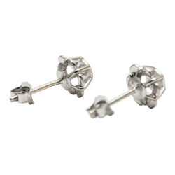 Boucles d'oreilles Puces en or blanc et diamants