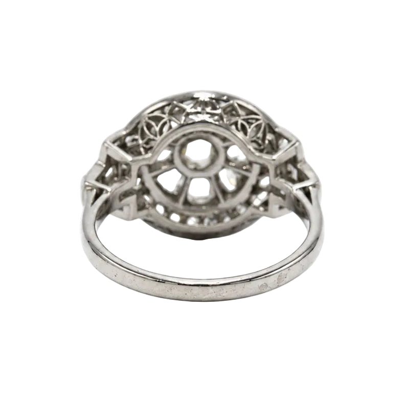 Bague Entourage en platine et diamants