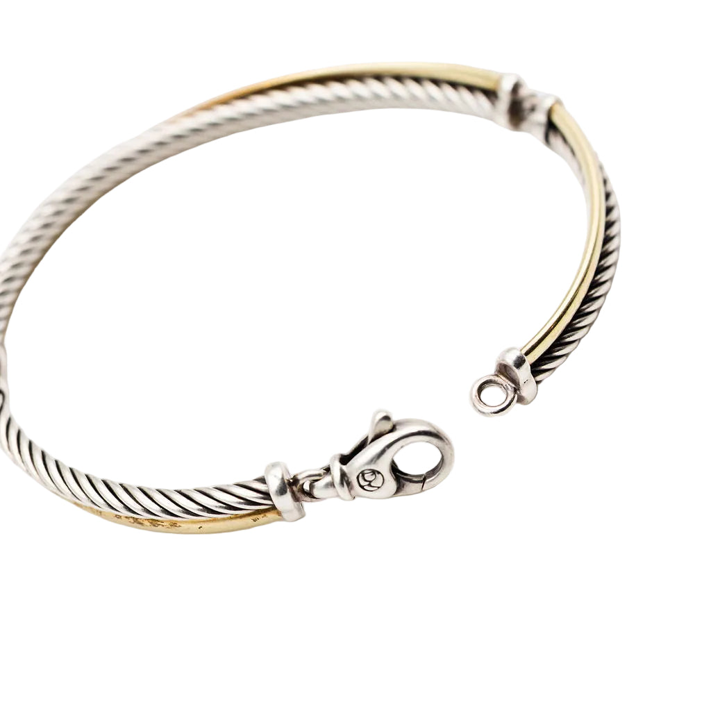 Bracelet DAVID YURMAN "Crossover" en argent et or jaune