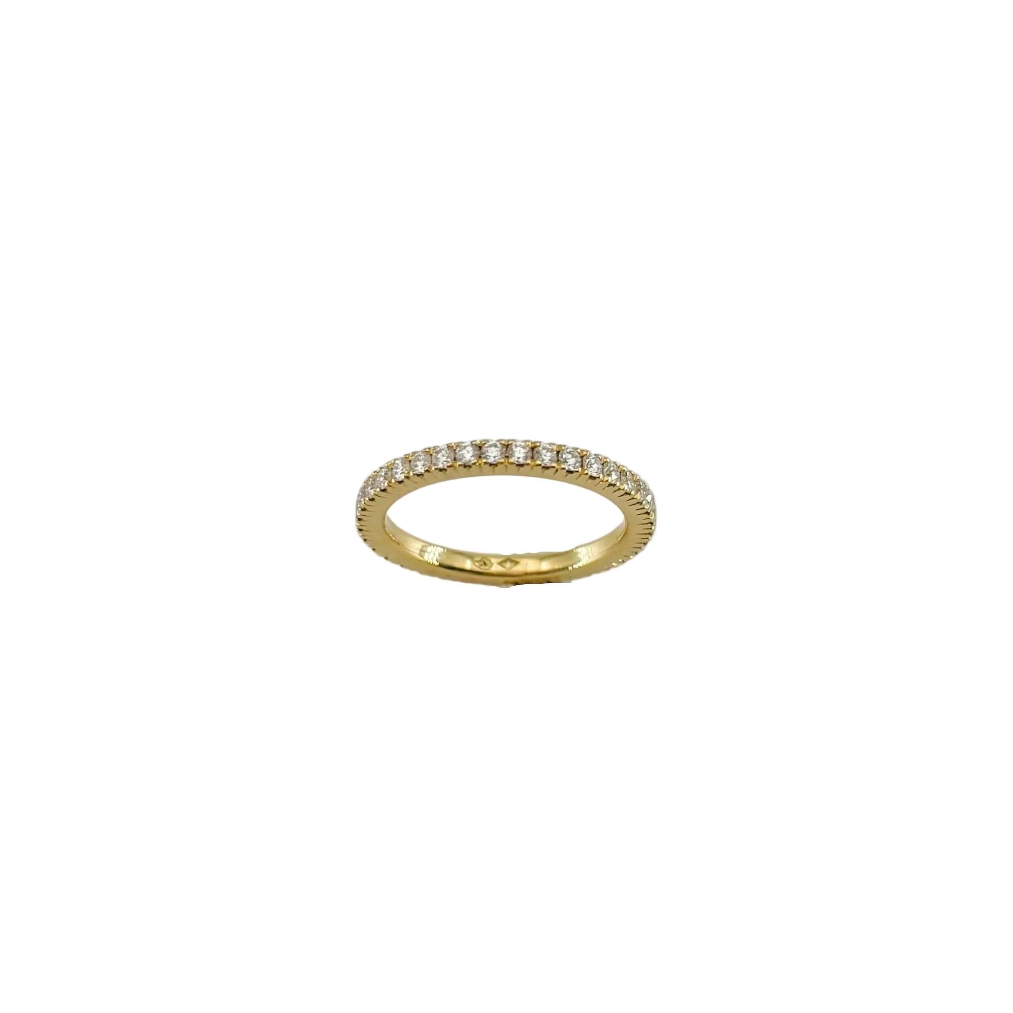 Bague Alliance en or jaune et diamants