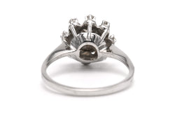 Bague Marguerite en or blanc et diamants