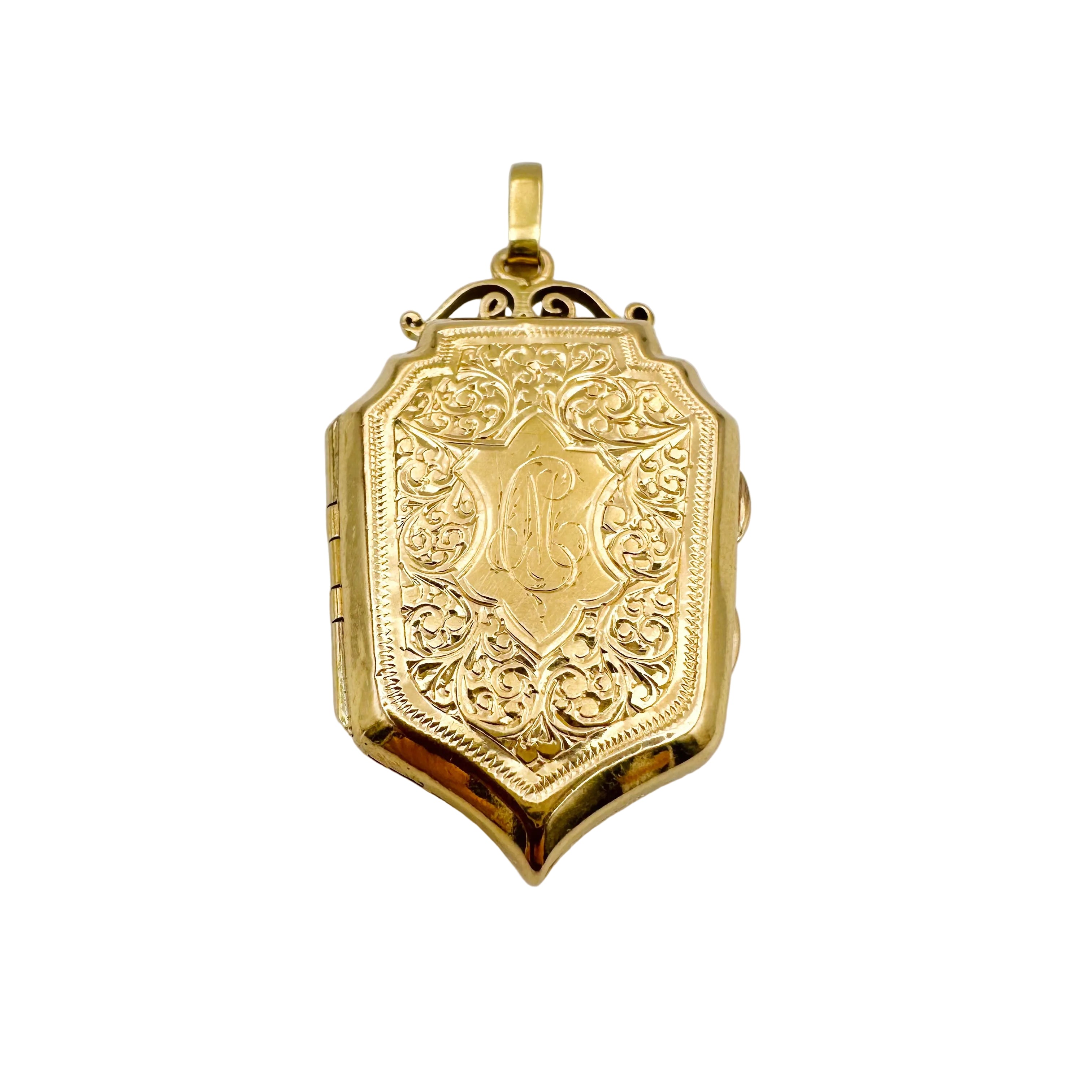 Pendentif Médaillon Ancien en or jaune