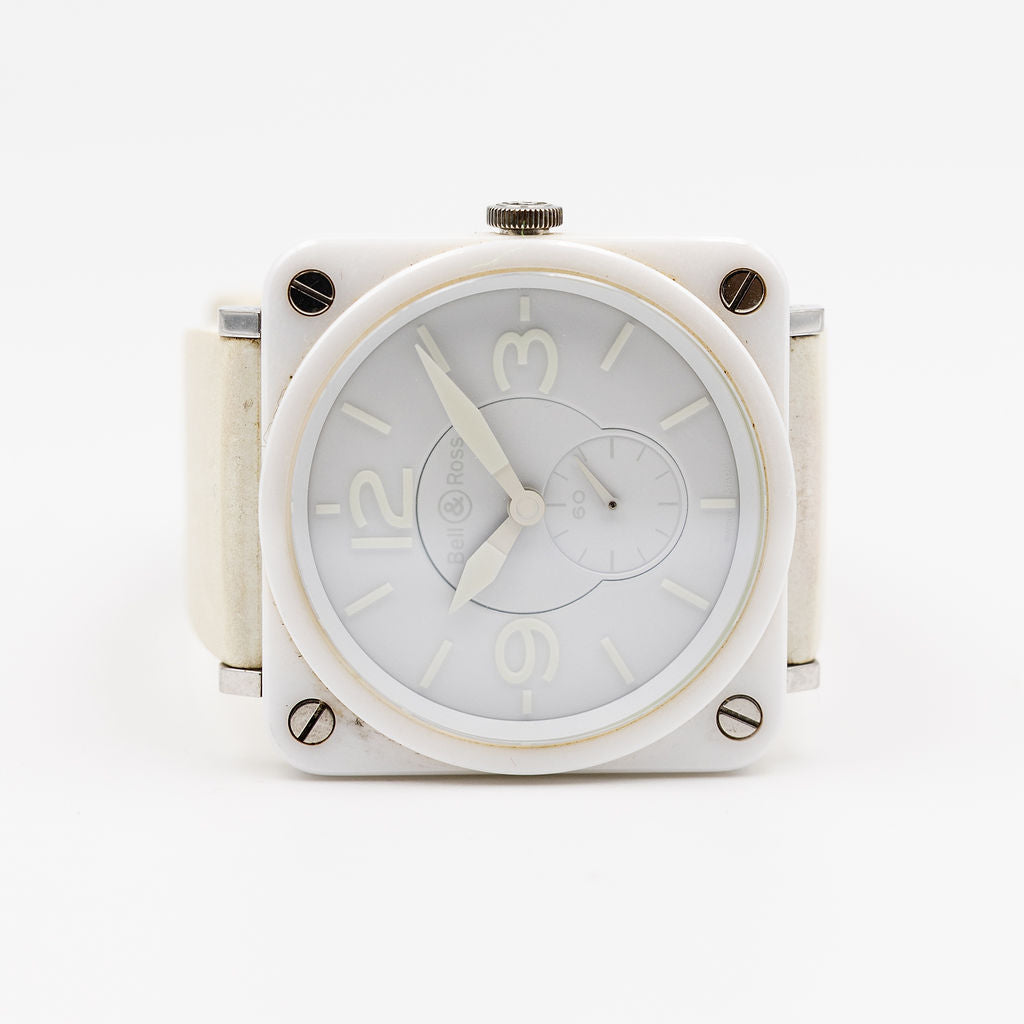 Montre BELL & ROSS BR-S Phantom Ceramic en céramique, acier et caoutchouc