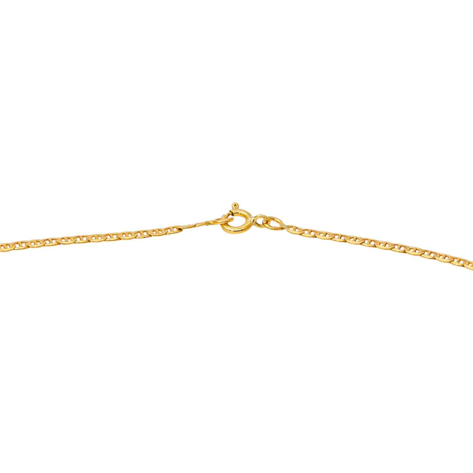 Collier  Maille marine  Or jaune