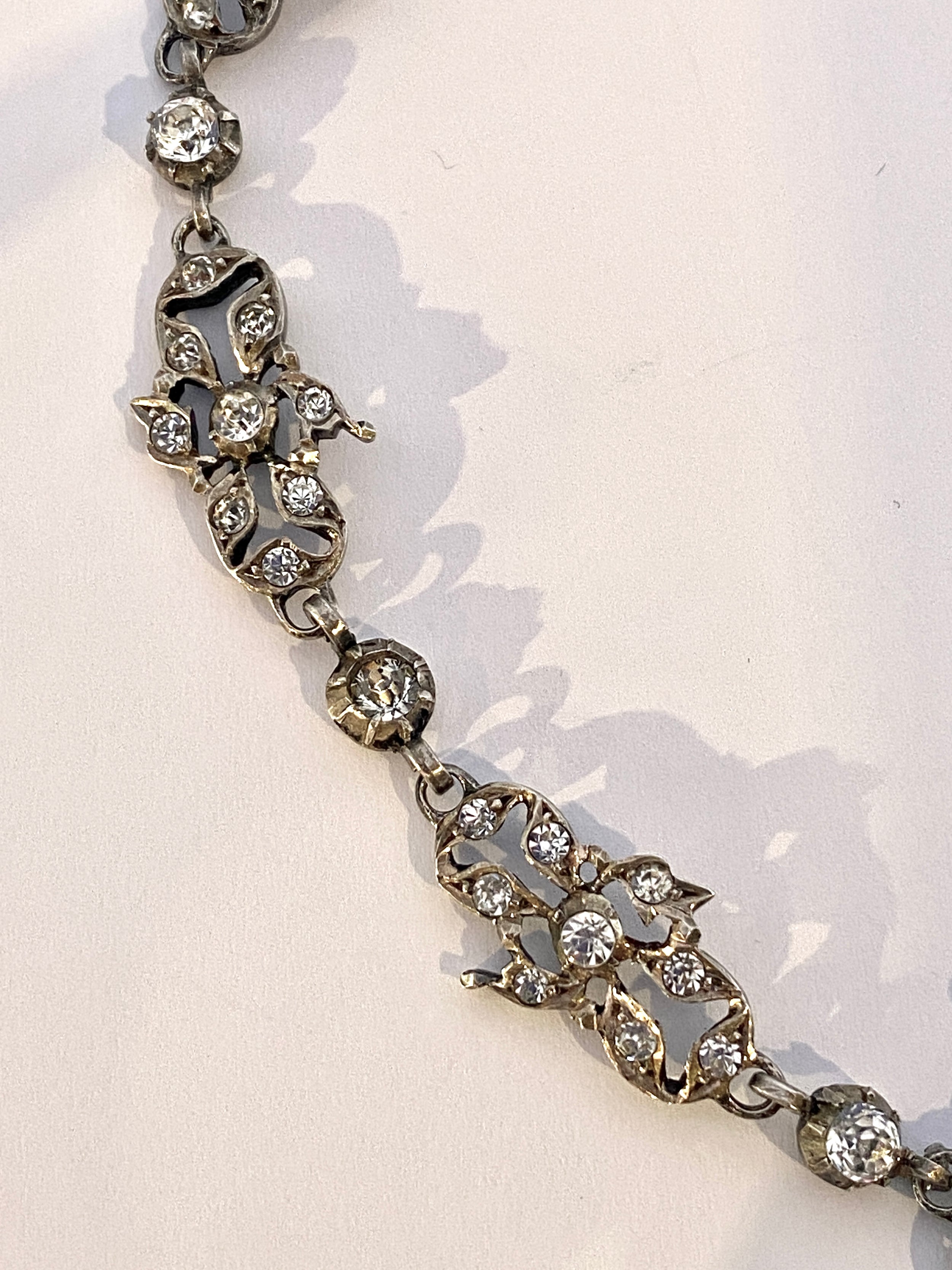Collier Saint Esprit en argent et strass, vers 1815/1830