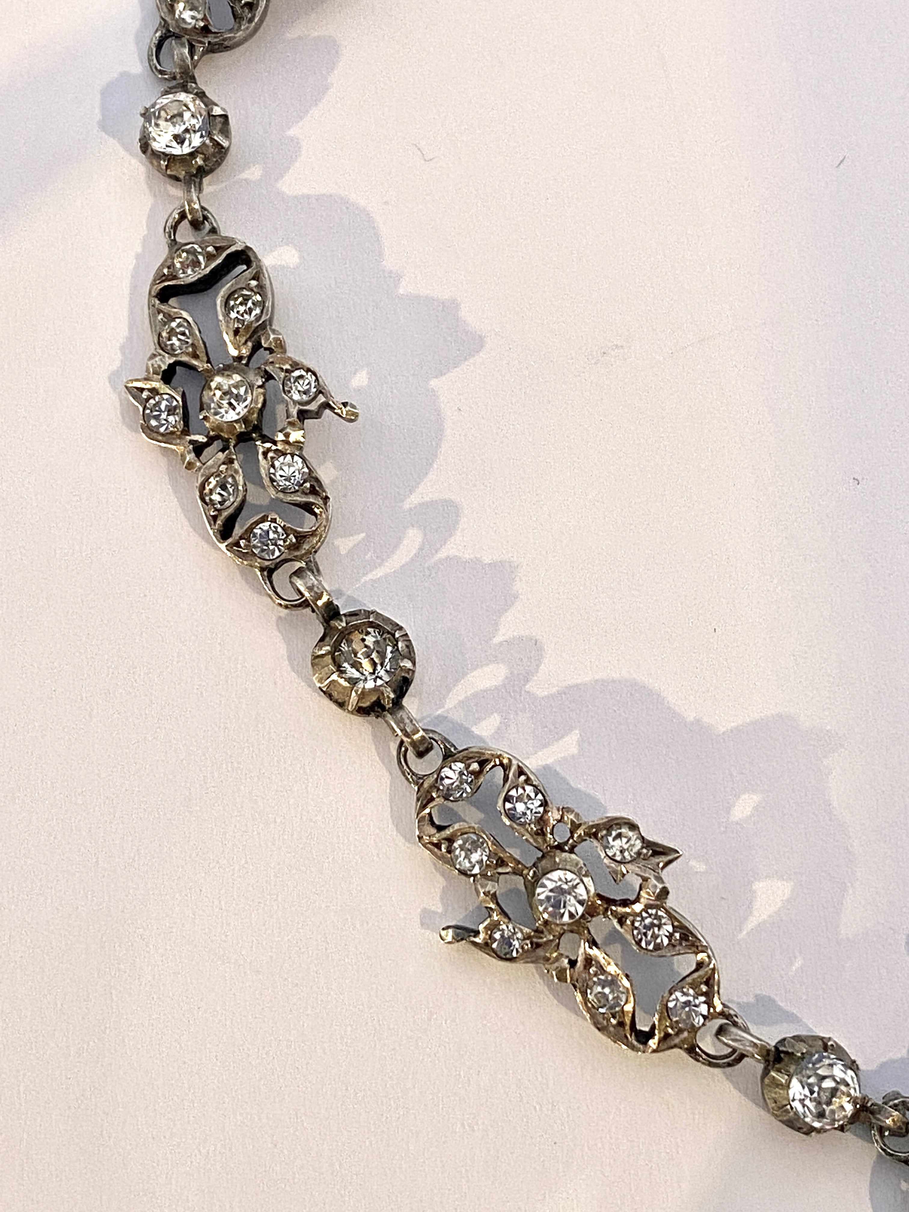 Collier Saint Esprit en argent et strass, vers 1815/1830