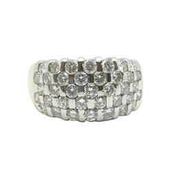 Bague Bandeau en or blanc, or jaune et diamants