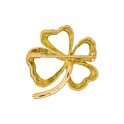 Broche Trèfle Or jaune Diamant