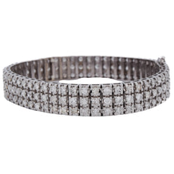 Bracelet Ligne en or blanc et diamants