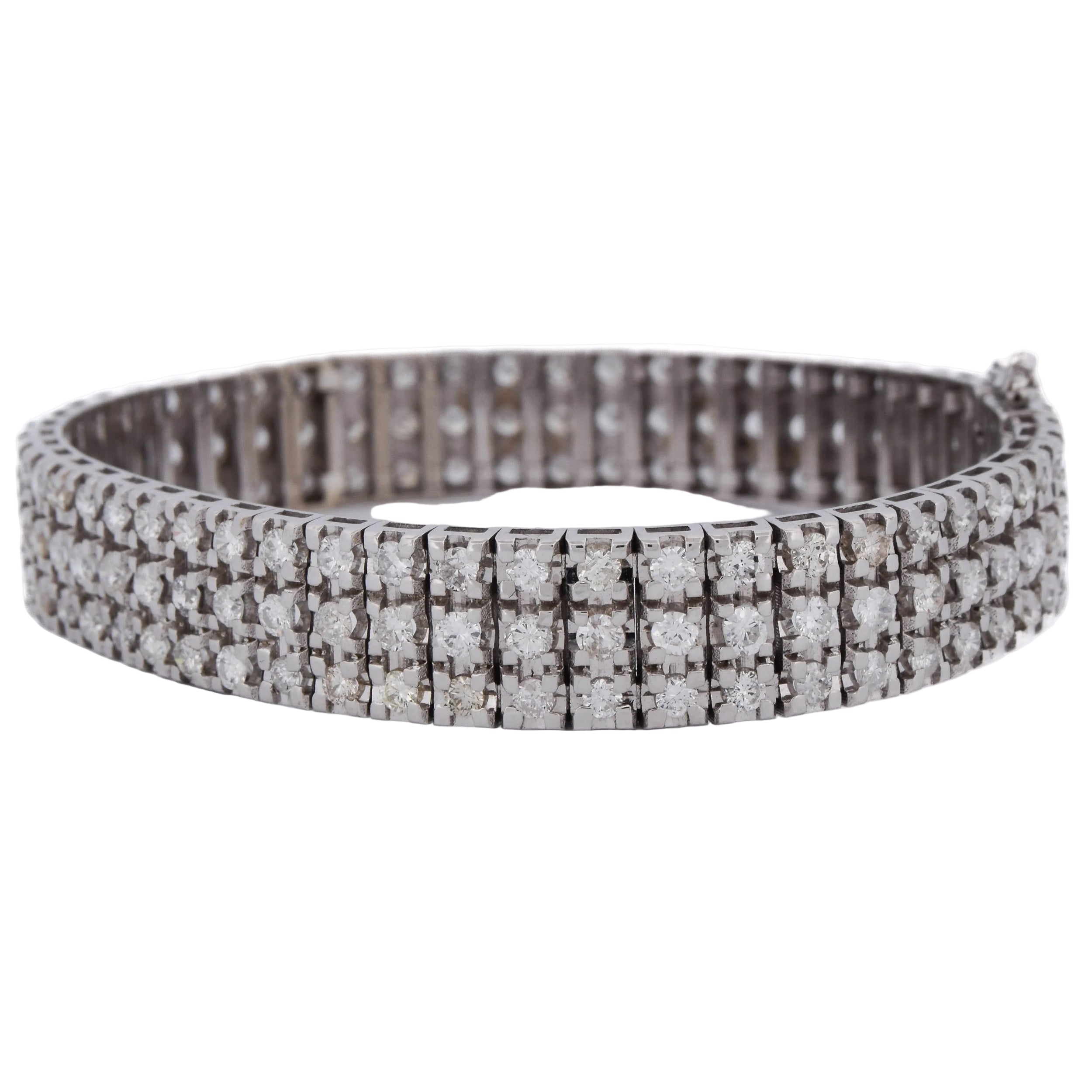 Bracelet Ligne en or blanc et diamants