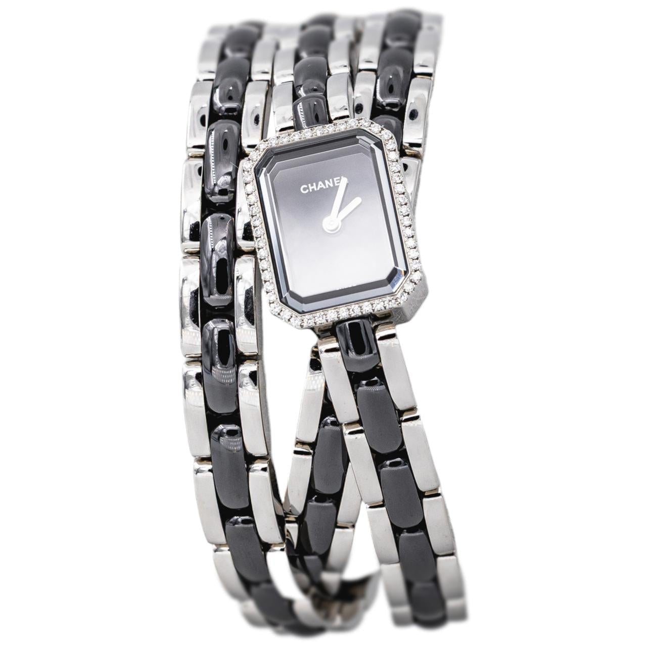 Montre CHANEL Première Céramique en acier, céramique  et diamants