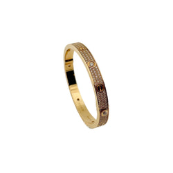 Bracelet CARTIER "Love" pavé en or rose et diamants