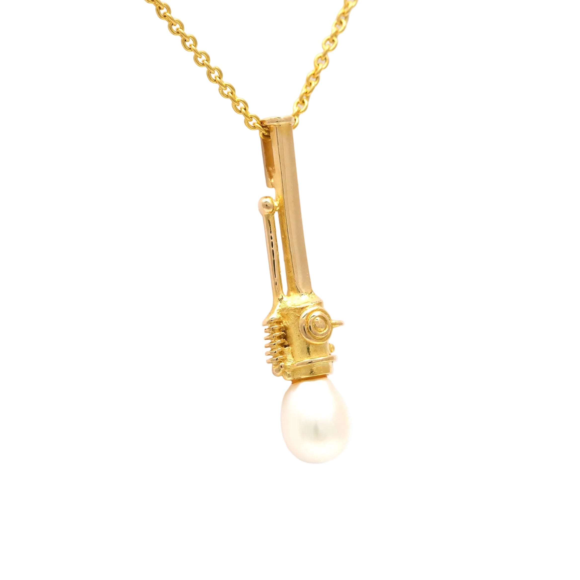 Pendentif en or jaune et perle