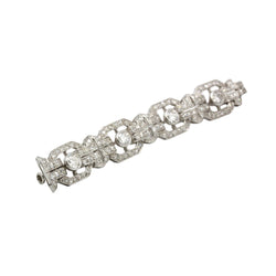 Broche Barette en or blanc, platine et diamants