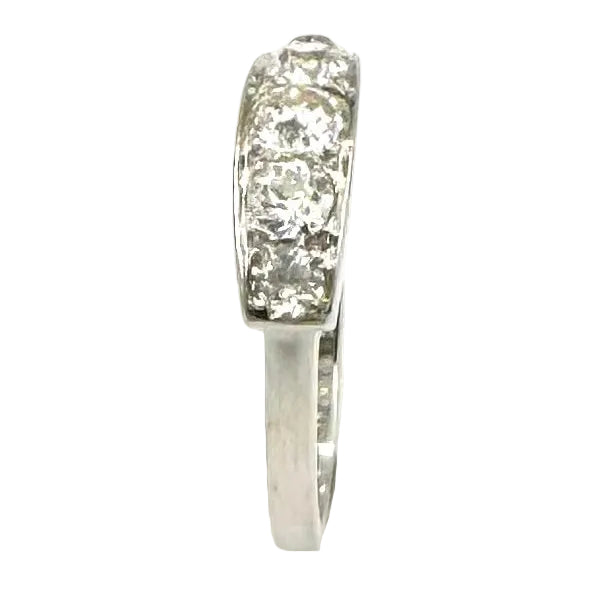Bague Jarretière en or blanc et diamants