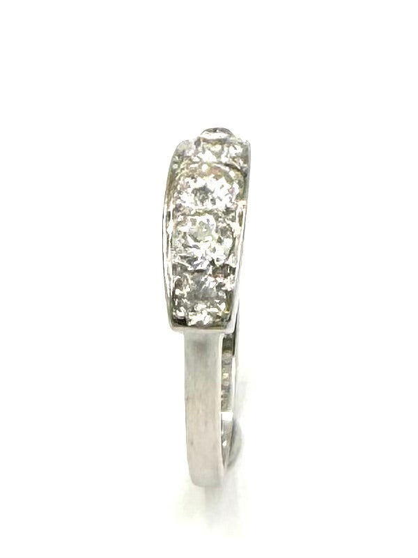 Bague Jarretière en or blanc et diamants