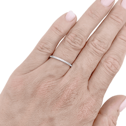 Bague Boucheron, « Epure », or blanc, diamants.